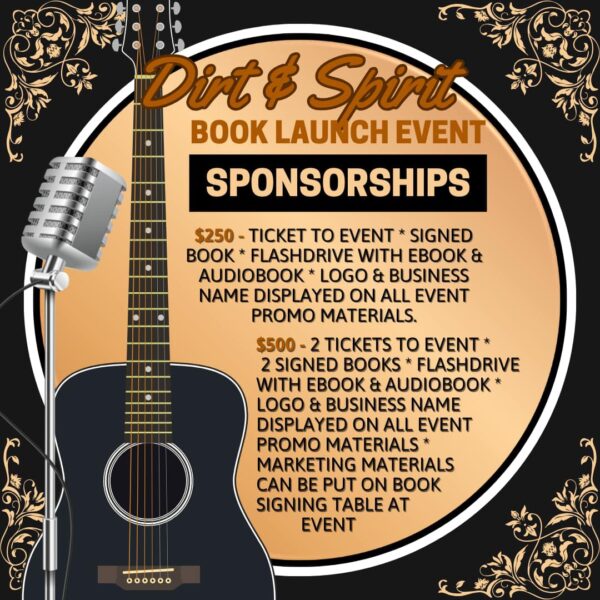 April 5 - Dirt & Spirit Book Launch Sponsorship